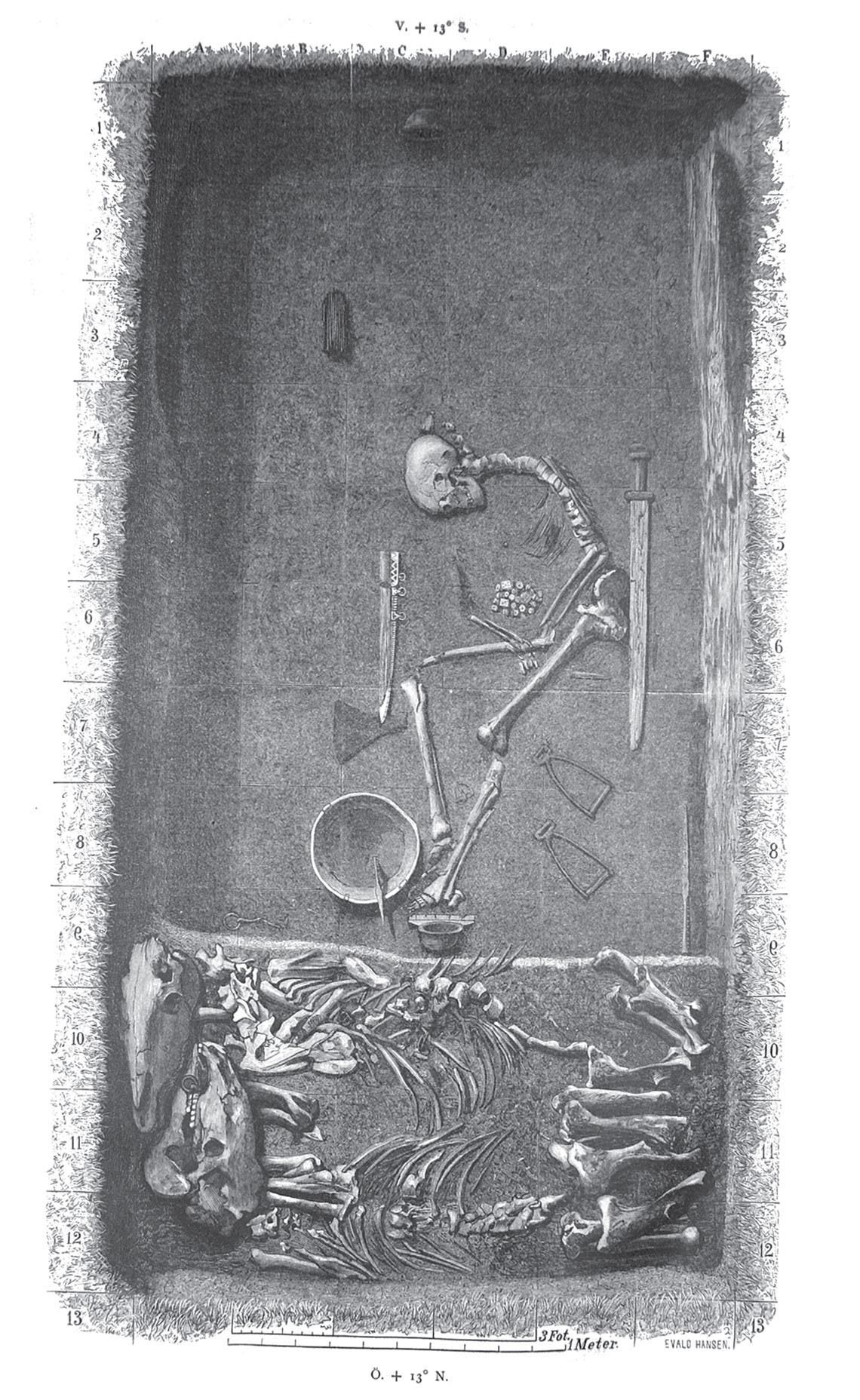 Reconstruction of chamber grave Bj 581, Birka