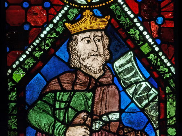 12th-century stained glass window from Canterbury Cathedral