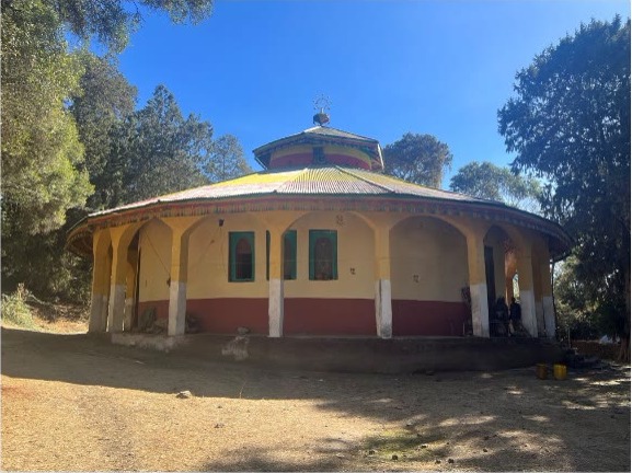 A circular Beta Israel prayer house in the Ethiopian highlands